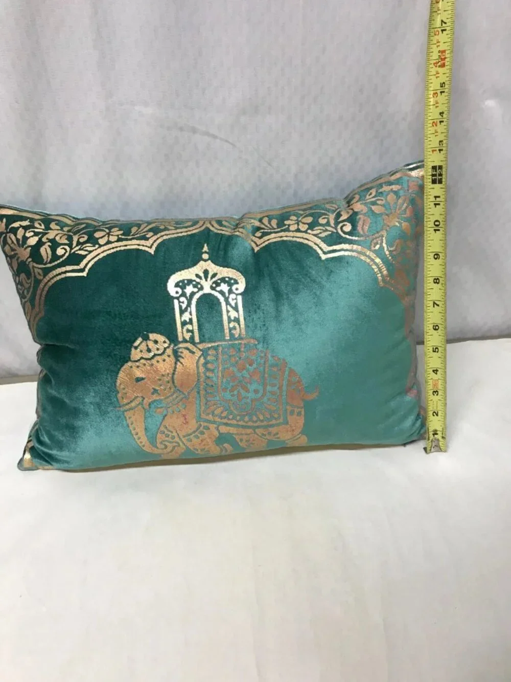 Unbranded Elephant Print Blue Throw Pillow Velvet Covers Cover Bedroom